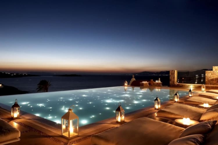 Pool at night